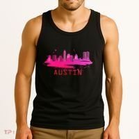 Modern Austin Cityscape Souvenir Austin Texas Skyline Tank Top thumb 3