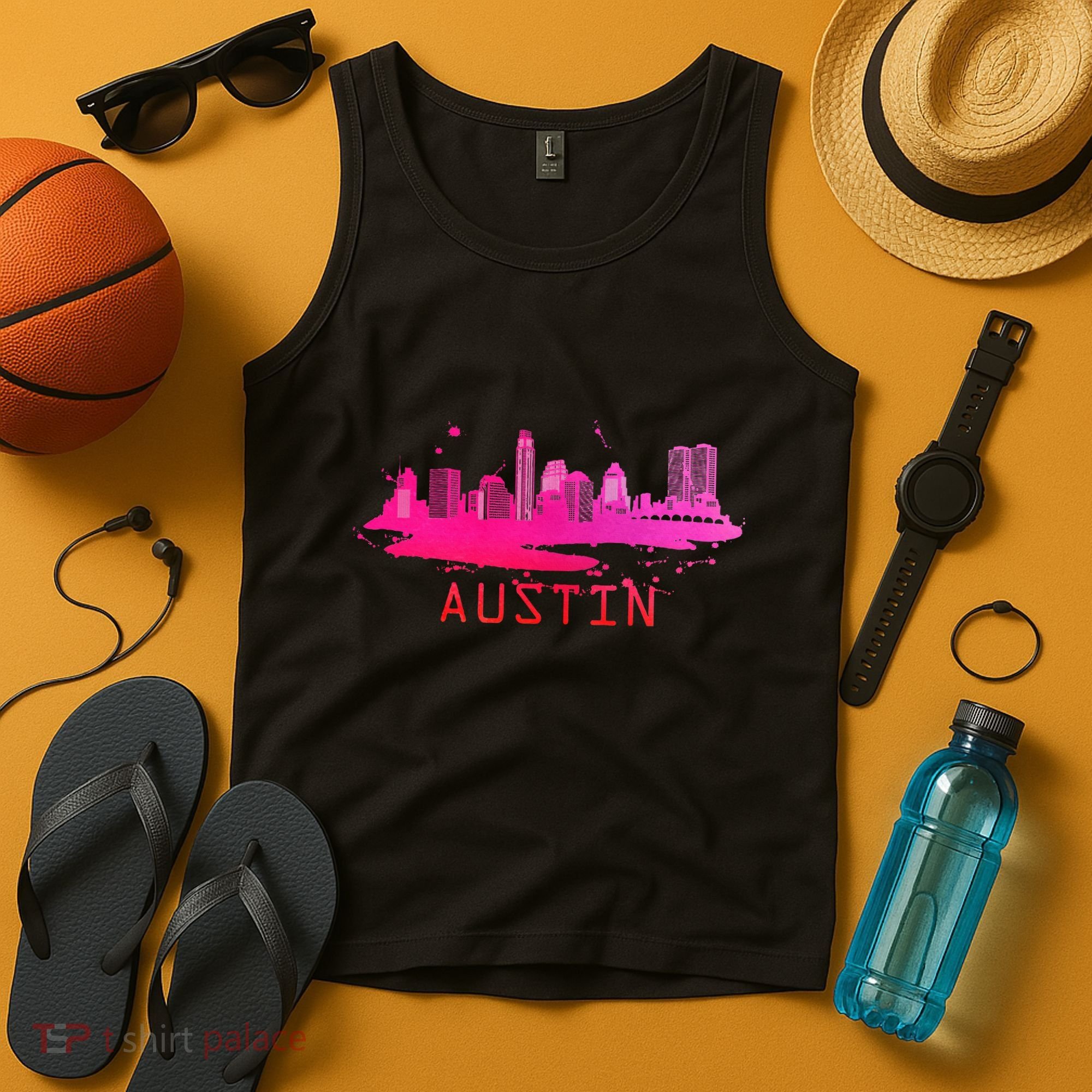 Modern Austin Cityscape Souvenir Austin Texas Skyline Tank Top