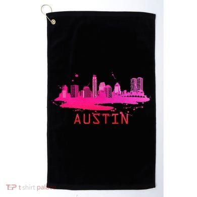 Modern Austin Cityscape Souvenir Austin Texas Skyline Golf Towel
