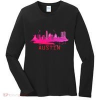Modern Austin Cityscape Souvenir Austin Texas Skyline Women's Long Sleeve Shirt thumb 0
