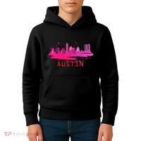 Modern Austin Cityscape Souvenir Austin Texas Skyline Kids Hoodie thumb 4