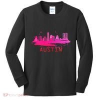 Modern Austin Cityscape Souvenir Austin Texas Skyline Kids Long Sleeve Shirt thumb 0