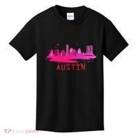 Modern Austin Cityscape Souvenir Austin Texas Skyline Kids T-Shirt thumb 0