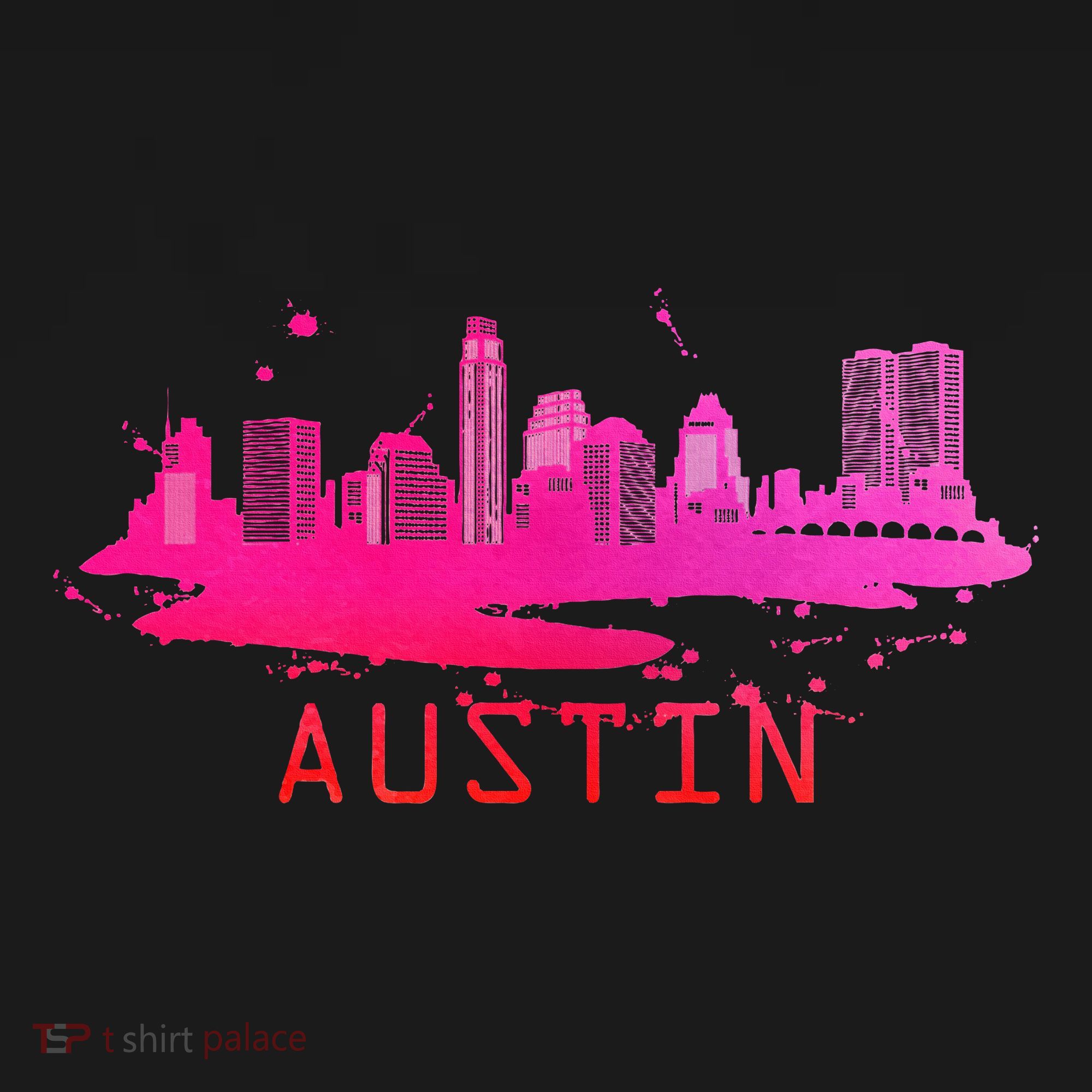 Modern Austin Cityscape Souvenir Austin Texas Skyline Kids T-Shirt