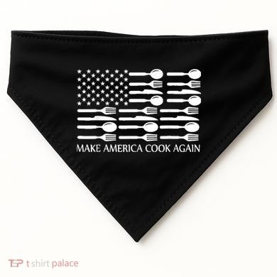 Make America Cook Again Cooking Chef USA-Made Doggie Bandana