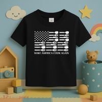 Make America Cook Again Cooking Chef Toddler T-Shirt thumb 3
