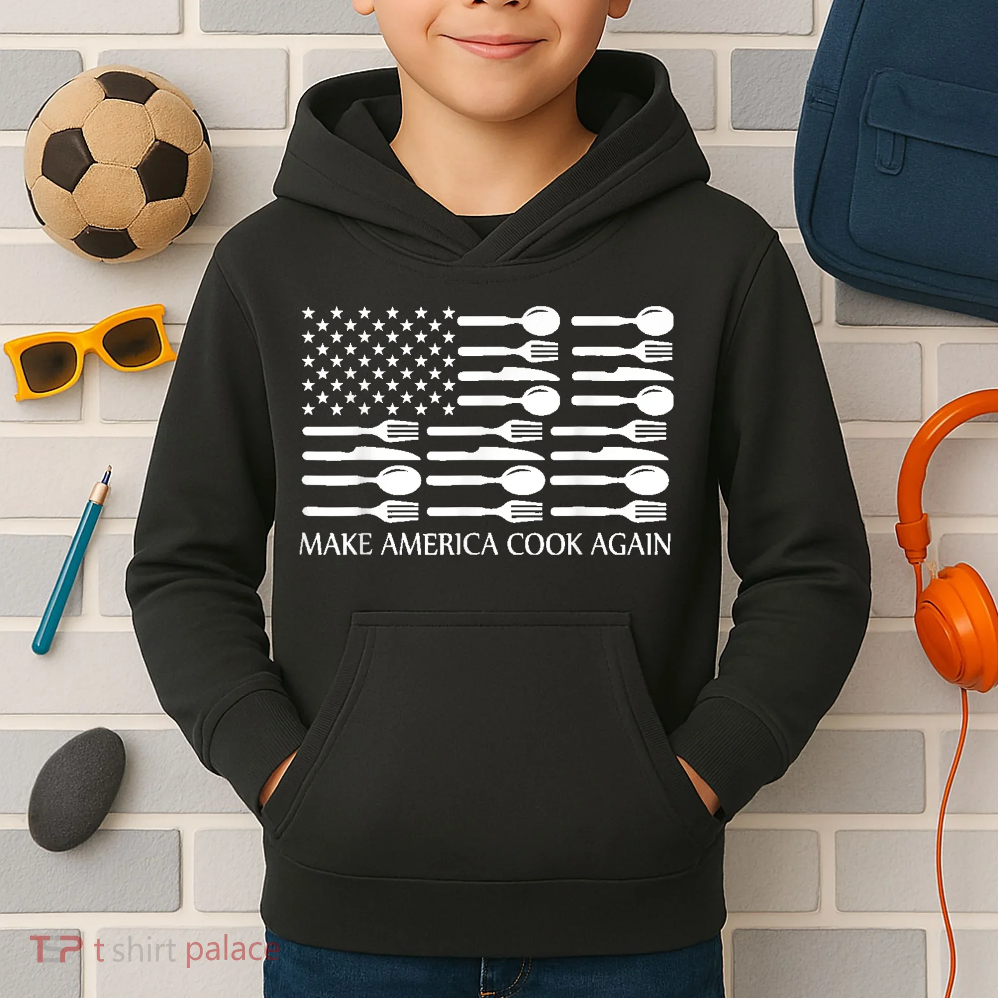 Make America Cook Again Cooking Chef Kids Hoodie