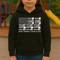 Make America Cook Again Cooking Chef Kids Hoodie thumb 3
