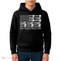 Make America Cook Again Cooking Chef Kids Hoodie thumb 4