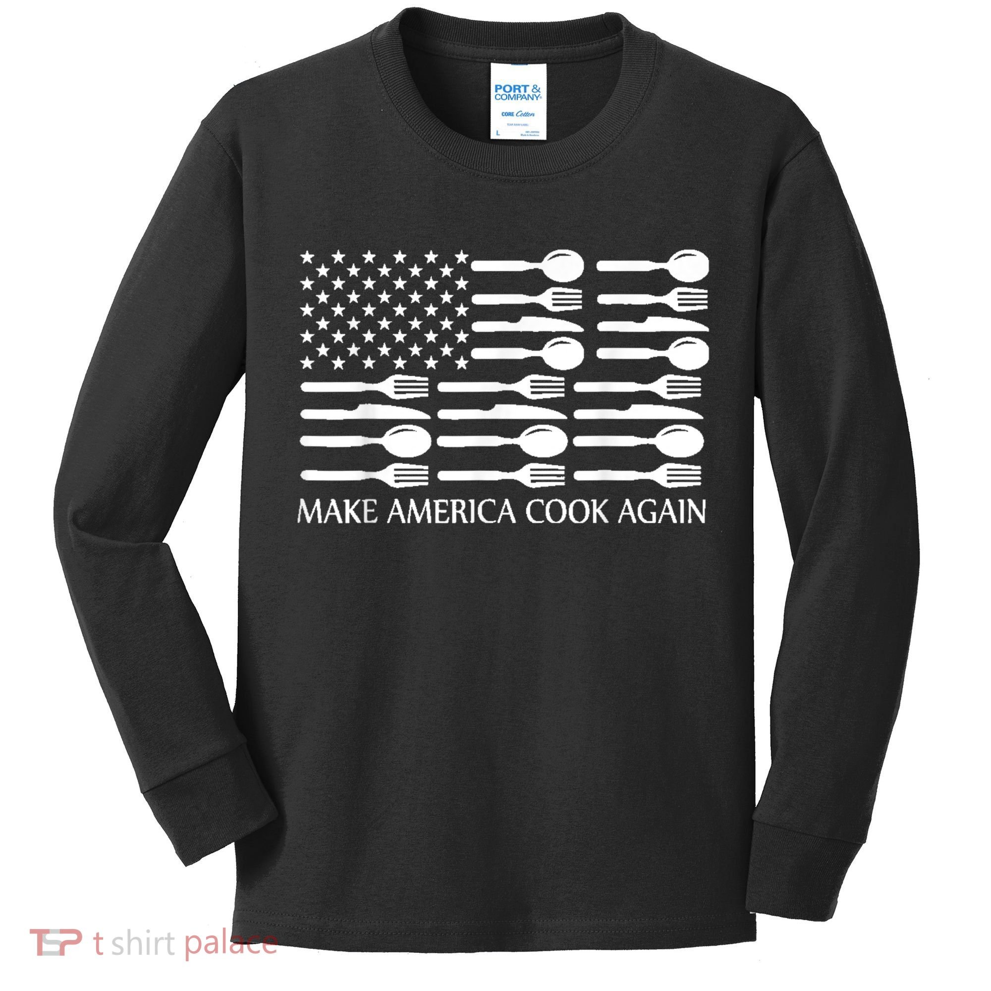 Make America Cook Again Cooking Chef Kids Long Sleeve Shirt
