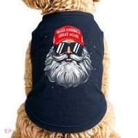Make A Christmas Great Again Funny Xmas Trump Santa Pajamas Doggie Tank thumb 0