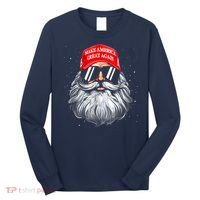 Make A Christmas Great Again Funny Xmas Trump Santa Pajamas Long Sleeve Shirt thumb 0