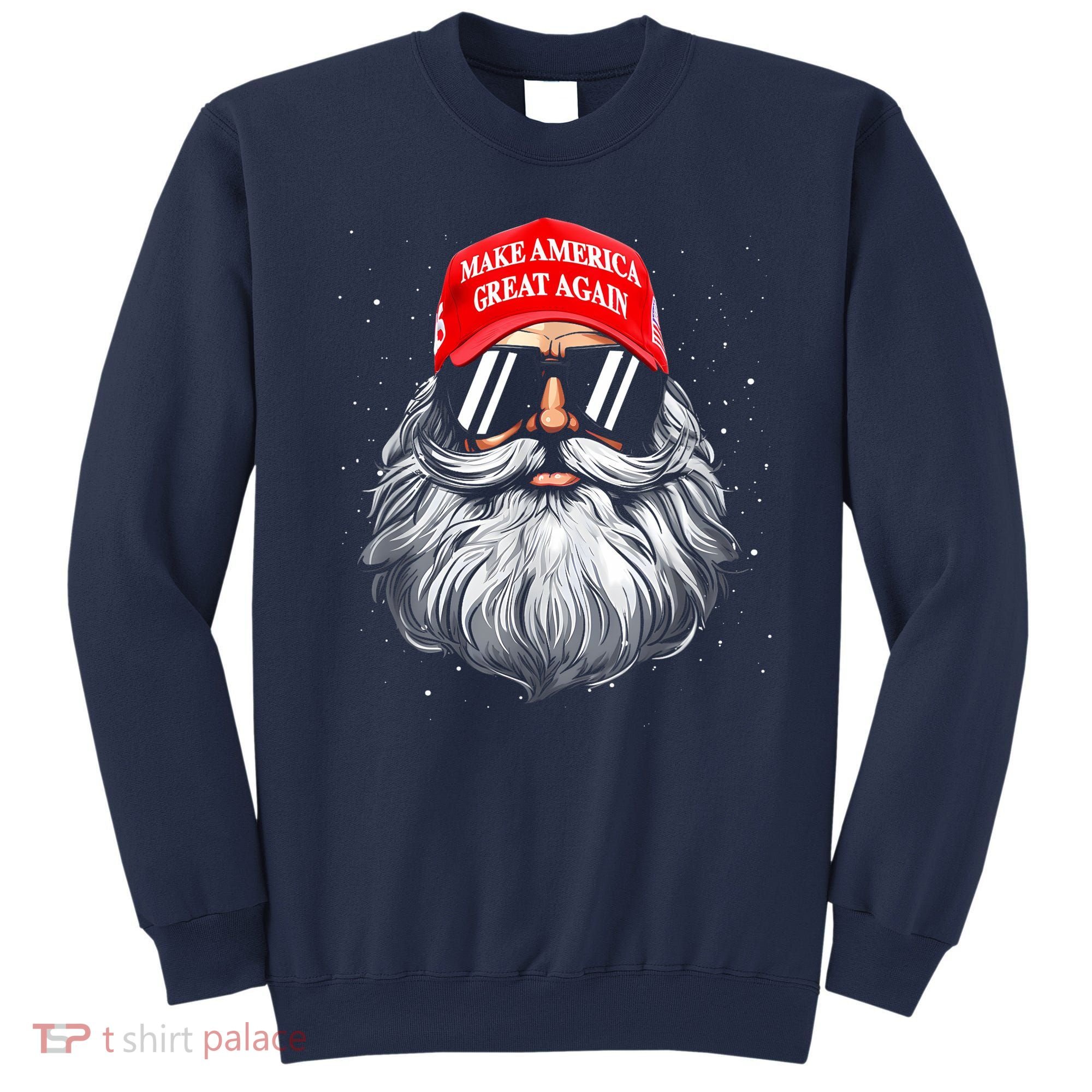 Make A Christmas Great Again Funny Xmas Trump Santa Pajamas Sweatshirt