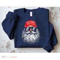 Make A Christmas Great Again Funny Xmas Trump Santa Pajamas Sweatshirt thumb 2