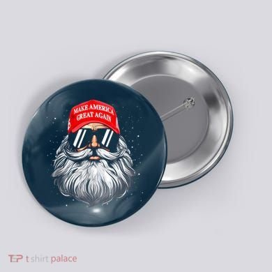 Make A Christmas Great Again Funny Xmas Trump Santa Pajamas Button