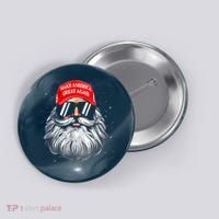Make A Christmas Great Again Funny Xmas Trump Santa Pajamas Button thumb 0