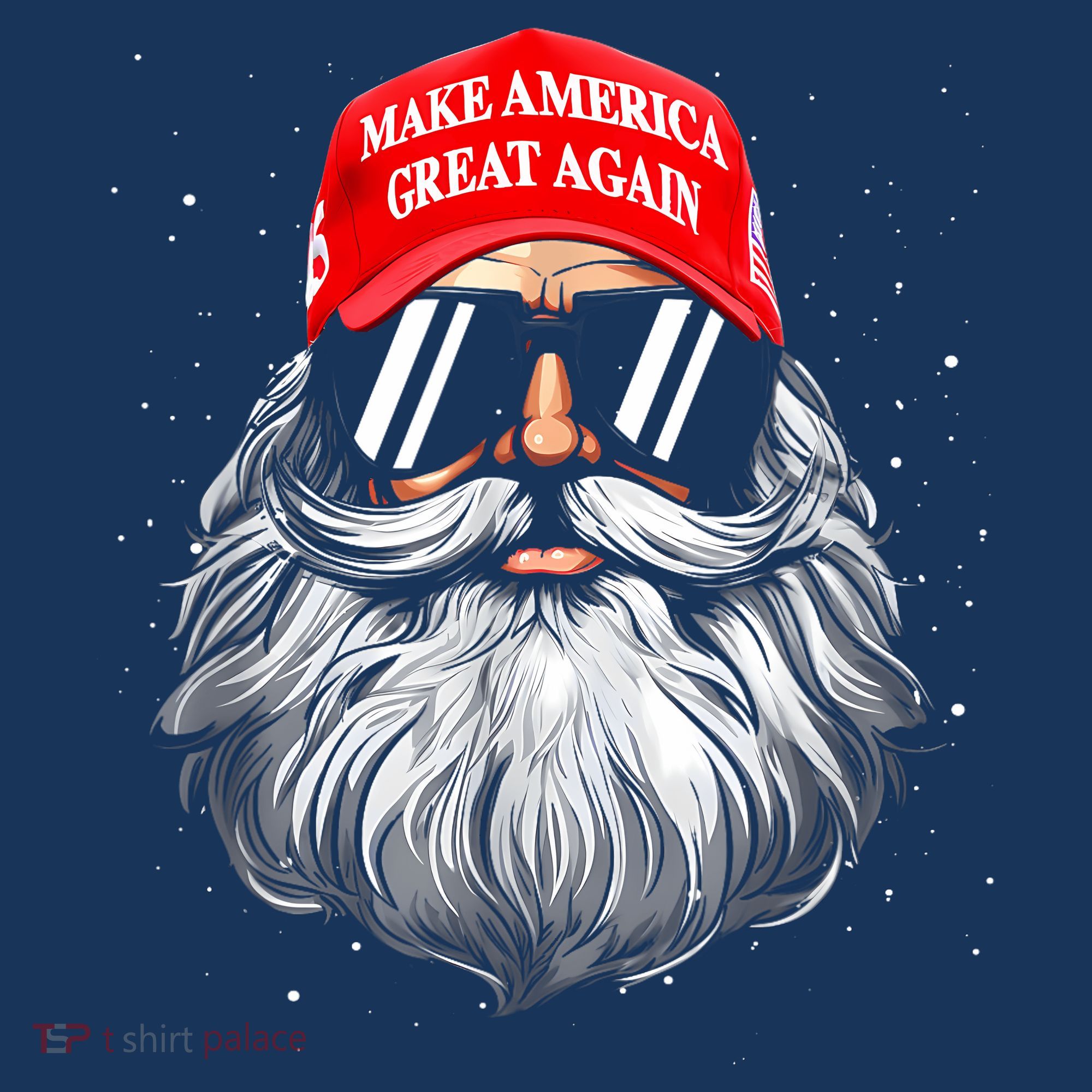 Make A Christmas Great Again Funny Xmas Trump Santa Pajamas Women's Tank Top