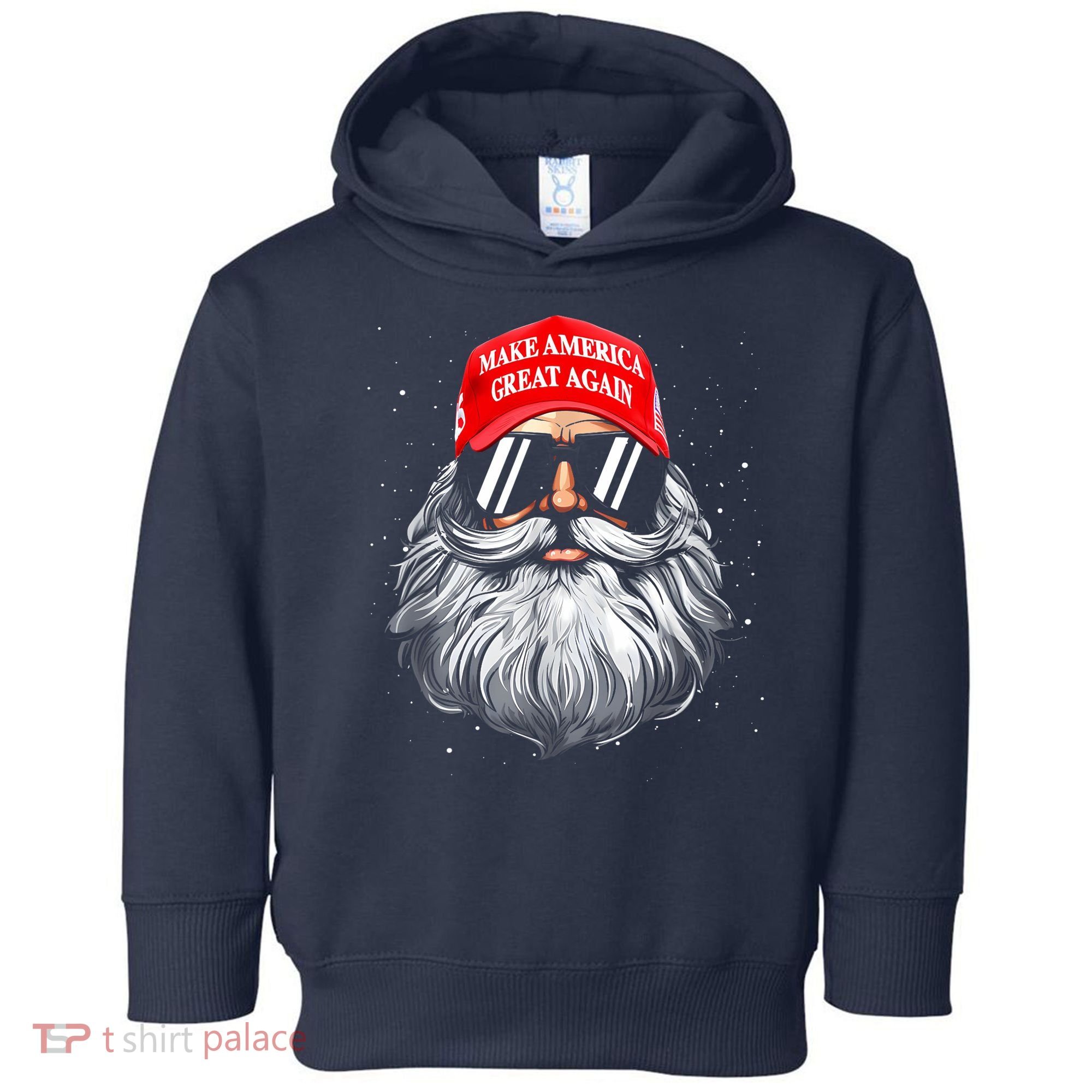 Make A Christmas Great Again Funny Xmas Trump Santa Pajamas Toddler Hoodie