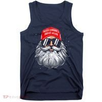 Make A Christmas Great Again Funny Xmas Trump Santa Pajamas Tank Top thumb 0