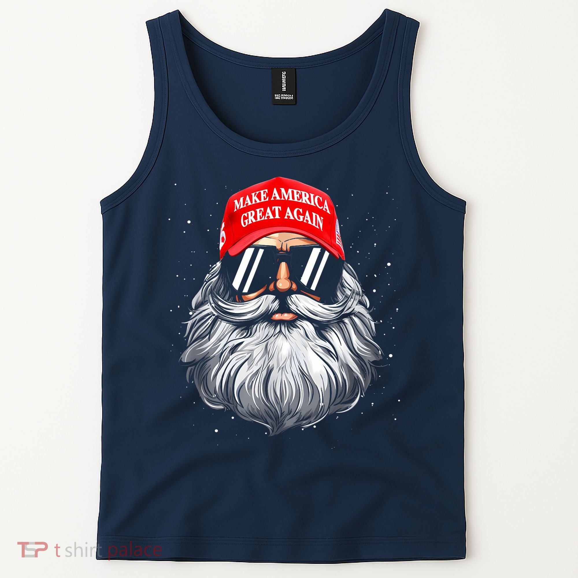 Make A Christmas Great Again Funny Xmas Trump Santa Pajamas Tank Top