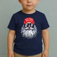 Make A Christmas Great Again Funny Xmas Trump Santa Pajamas Toddler T-Shirt thumb 2