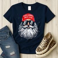 Make A Christmas Great Again Funny Xmas Trump Santa Pajamas Women's T-Shirt thumb 3
