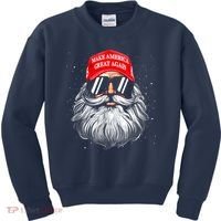 Make A Christmas Great Again Funny Xmas Trump Santa Pajamas Kids Sweatshirt thumb 0