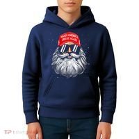Make A Christmas Great Again Funny Xmas Trump Santa Pajamas Kids Hoodie thumb 4