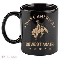 Make America Cowgirl Cowboy Again 11oz C Handle Ceramic Mug thumb 2