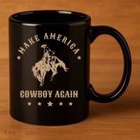 Make America Cowgirl Cowboy Again 11oz C Handle Ceramic Mug thumb 3