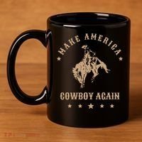 Make America Cowgirl Cowboy Again 11oz C Handle Ceramic Mug thumb 4