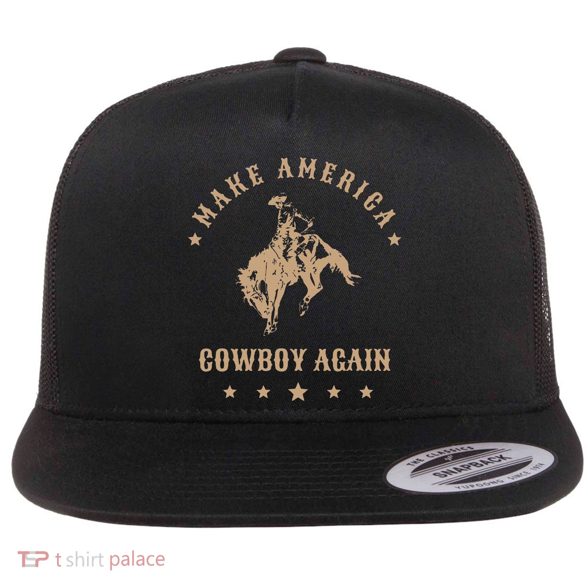 Make America Cowgirl Cowboy Again Flat Bill Trucker Hat