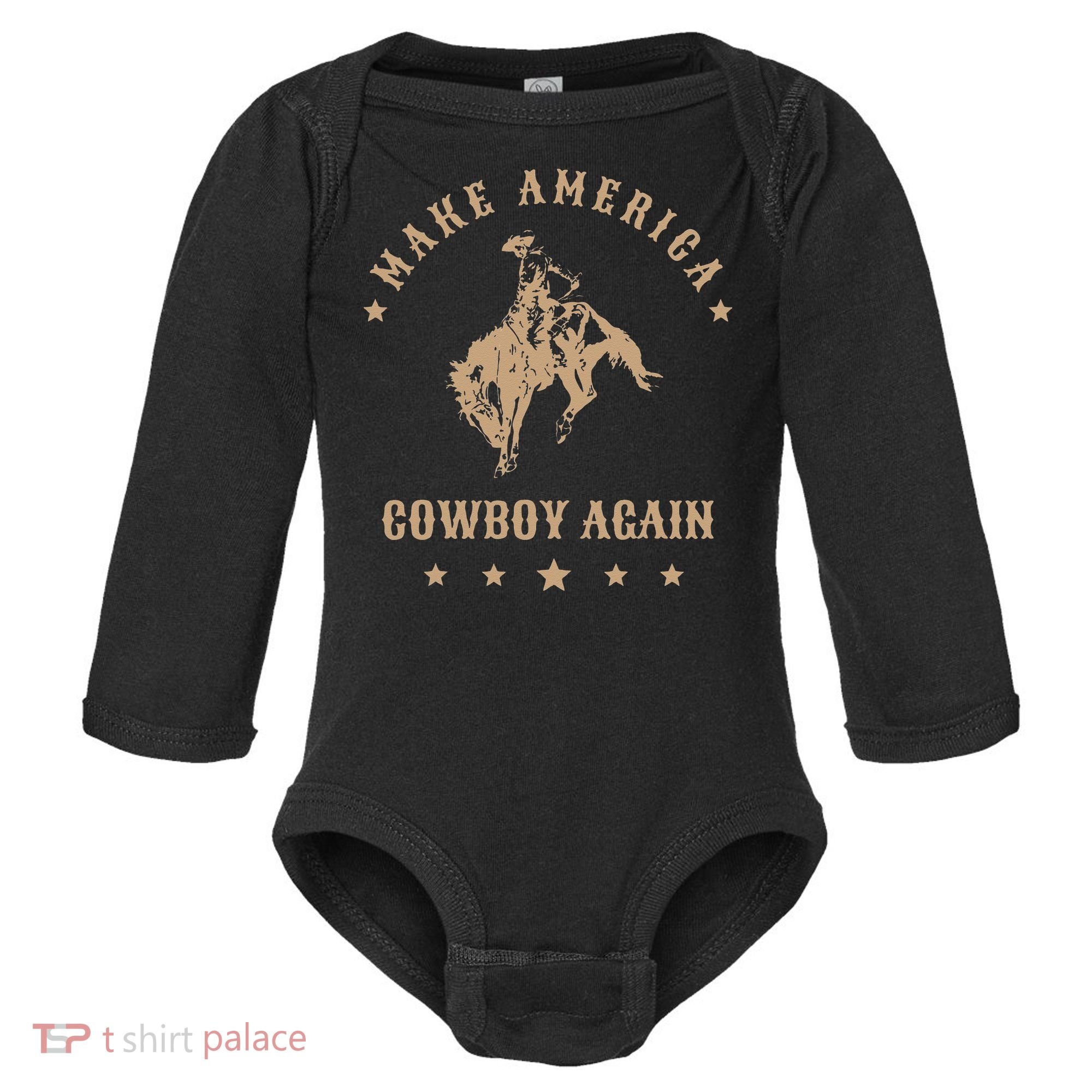 Make America Cowgirl Cowboy Again Baby Long Sleeve Bodysuit