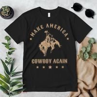 Make America Cowgirl Cowboy Again Premium T-Shirt thumb 2