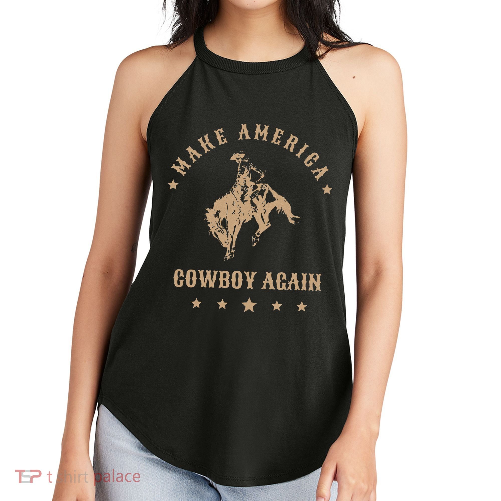 Make America Cowgirl Cowboy Again Women's Perfect Tri Rocker Tank