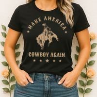 Make America Cowgirl Cowboy Again Women's T-Shirt thumb 2