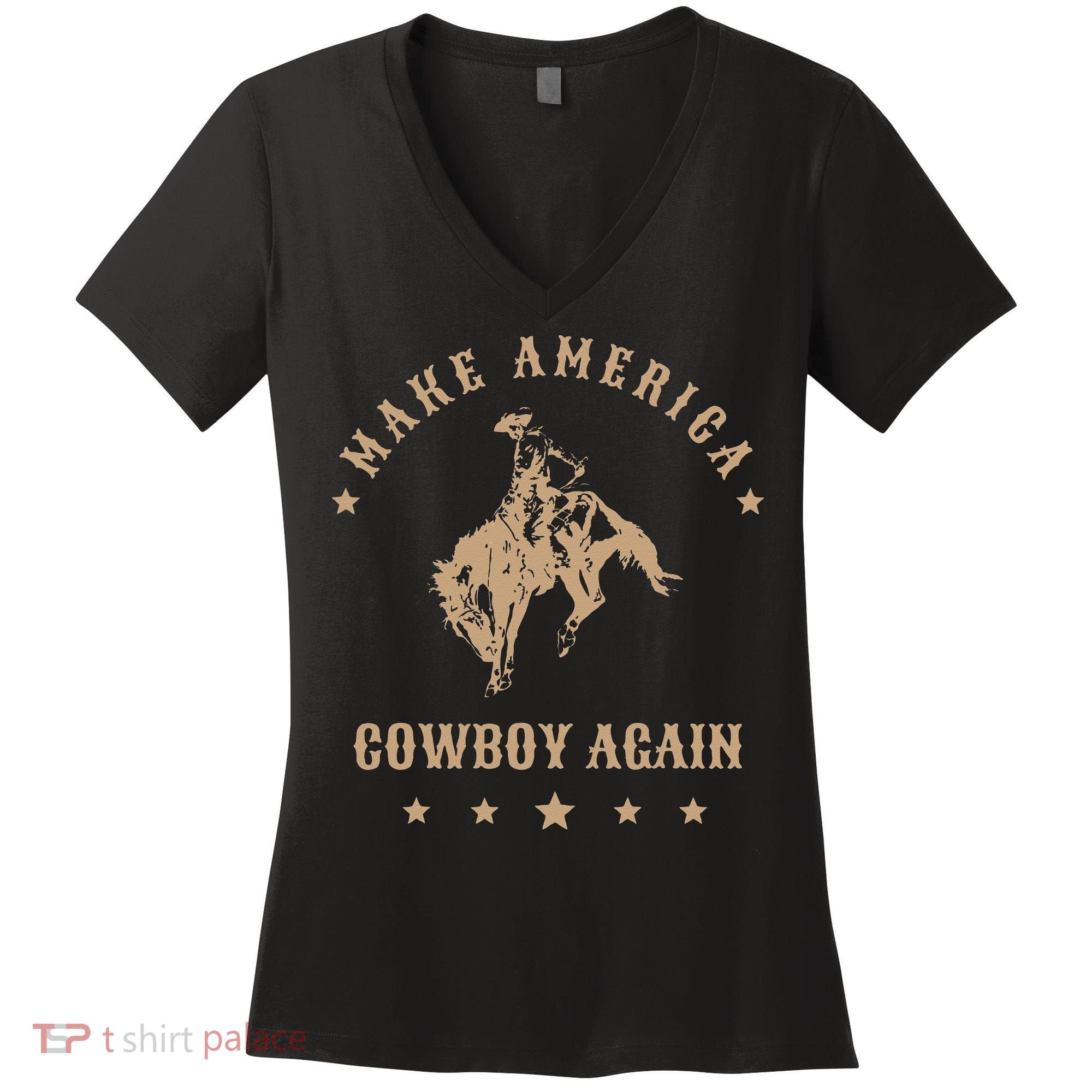Make America Cowgirl Cowboy Again Women's V-Neck T-Shirt