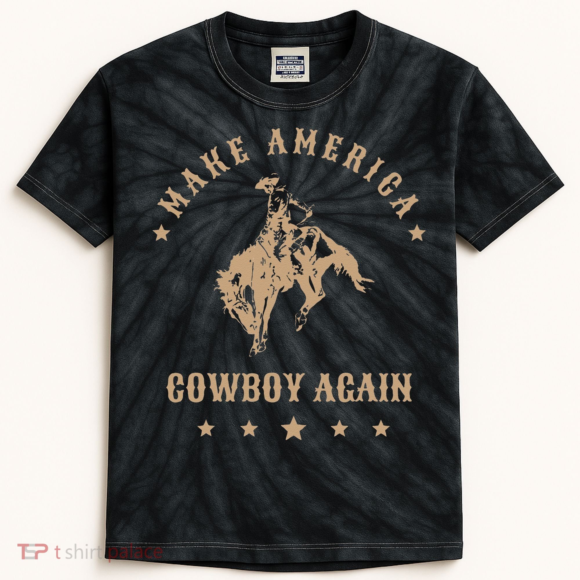 Make America Cowgirl Cowboy Again Kids Tie-Dye T-Shirt