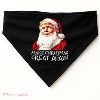 Make A Christmas Great Again Xmas President Trump Maga Santa USA-Made Doggie Bandana thumb 0