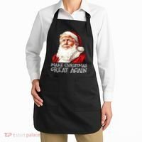 Make A Christmas Great Again Xmas President Trump Maga Santa Apron thumb 2