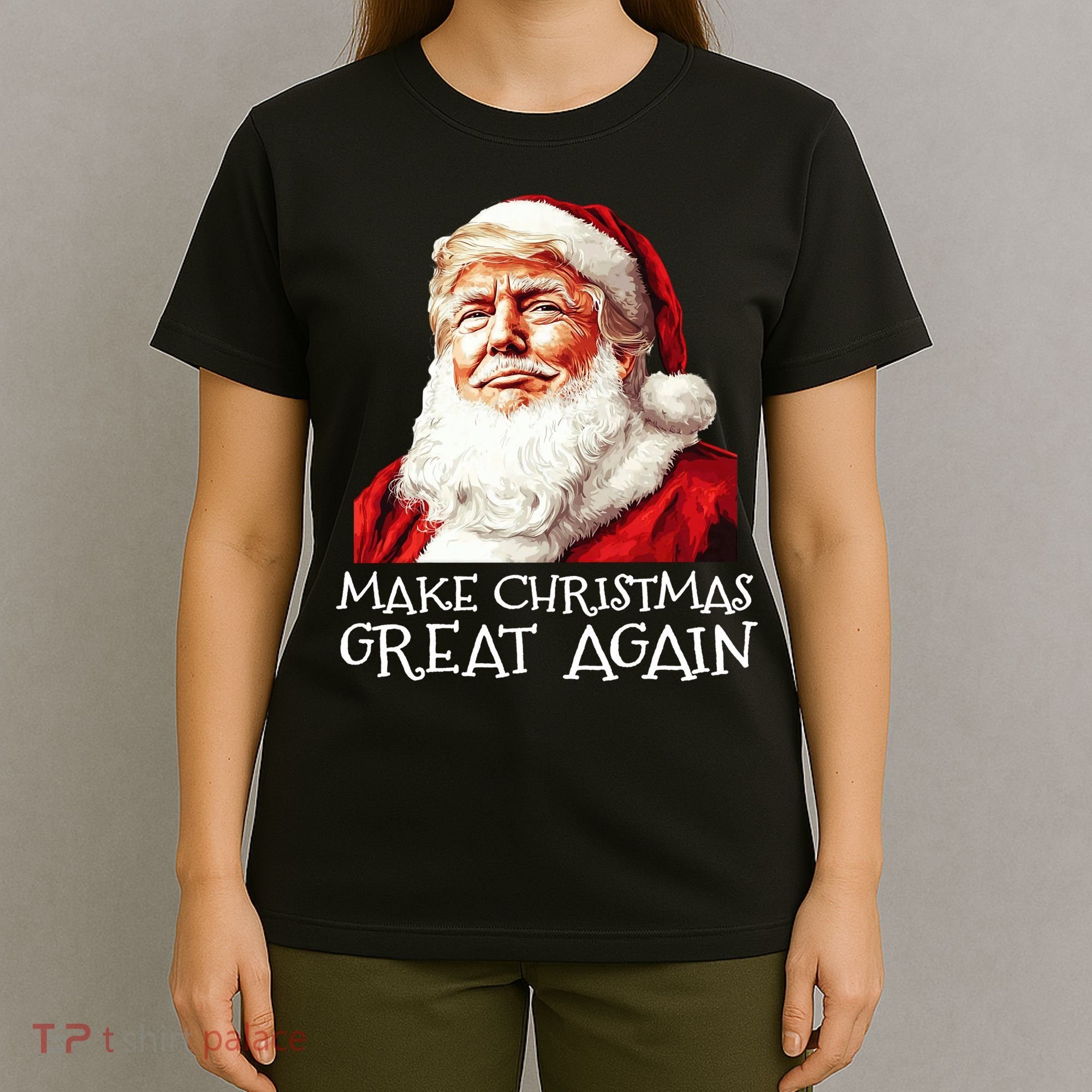 Make A Christmas Great Again Xmas President Trump Maga Santa T-Shirt