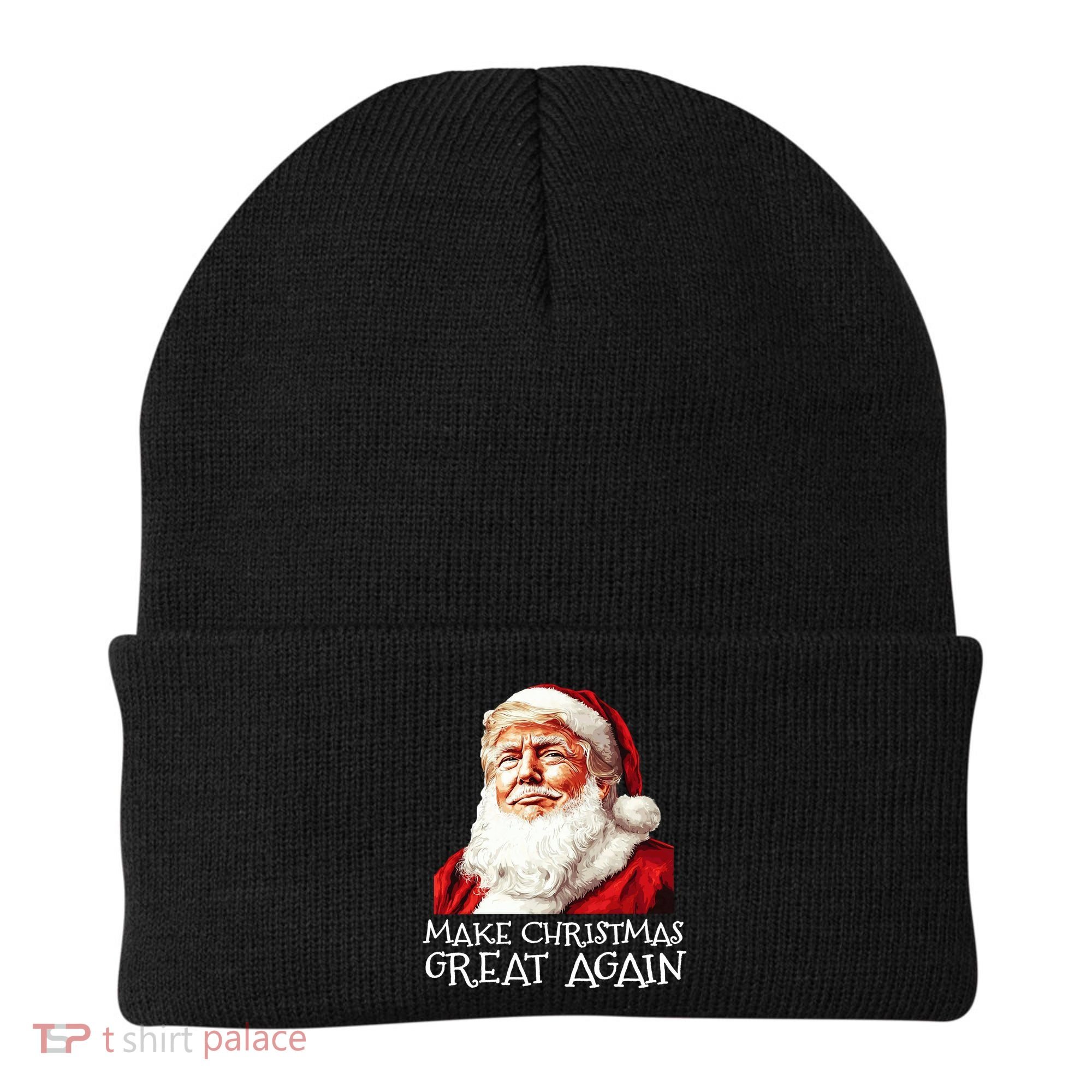 Make A Christmas Great Again Xmas President Trump Maga Santa Beanie