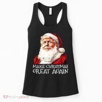 Make A Christmas Great Again Xmas President Trump Maga Santa Women's Tank Top thumb 0