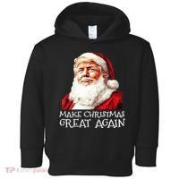 Make A Christmas Great Again Xmas President Trump Maga Santa Toddler Hoodie thumb 0
