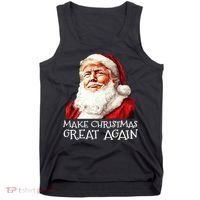 Make A Christmas Great Again Xmas President Trump Maga Santa Tank Top thumb 0