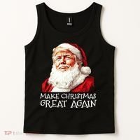 Make A Christmas Great Again Xmas President Trump Maga Santa Tank Top thumb 2
