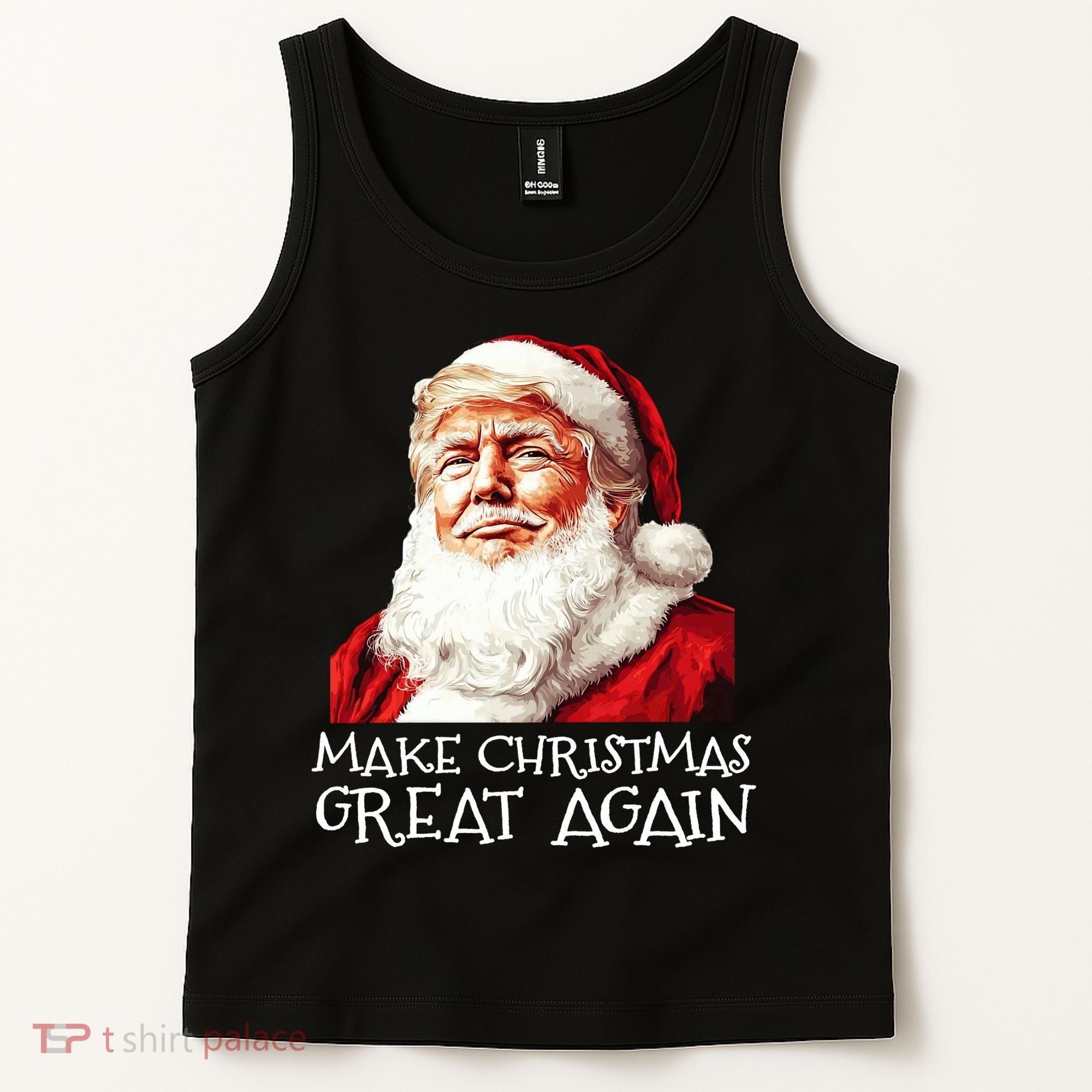 Make A Christmas Great Again Xmas President Trump Maga Santa Tank Top