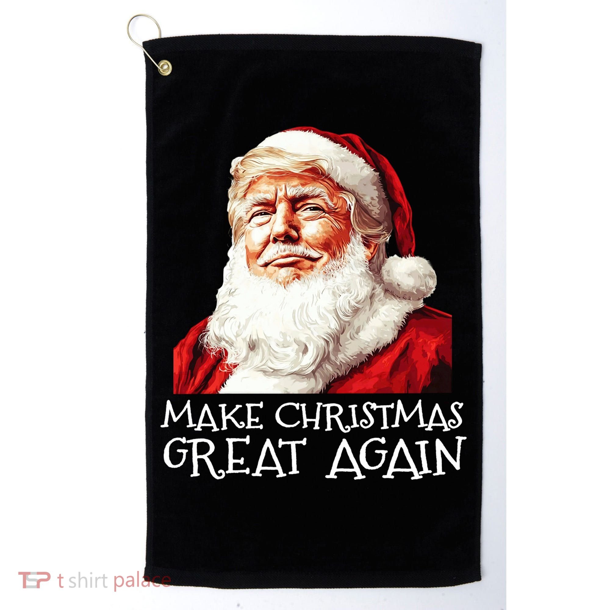 Make A Christmas Great Again Xmas President Trump Maga Santa Golf Towel