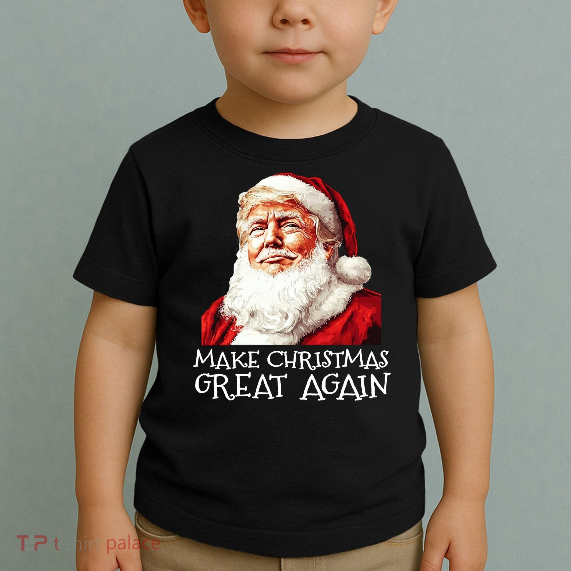 Make A Christmas Great Again Xmas President Trump Maga Santa Toddler T-Shirt