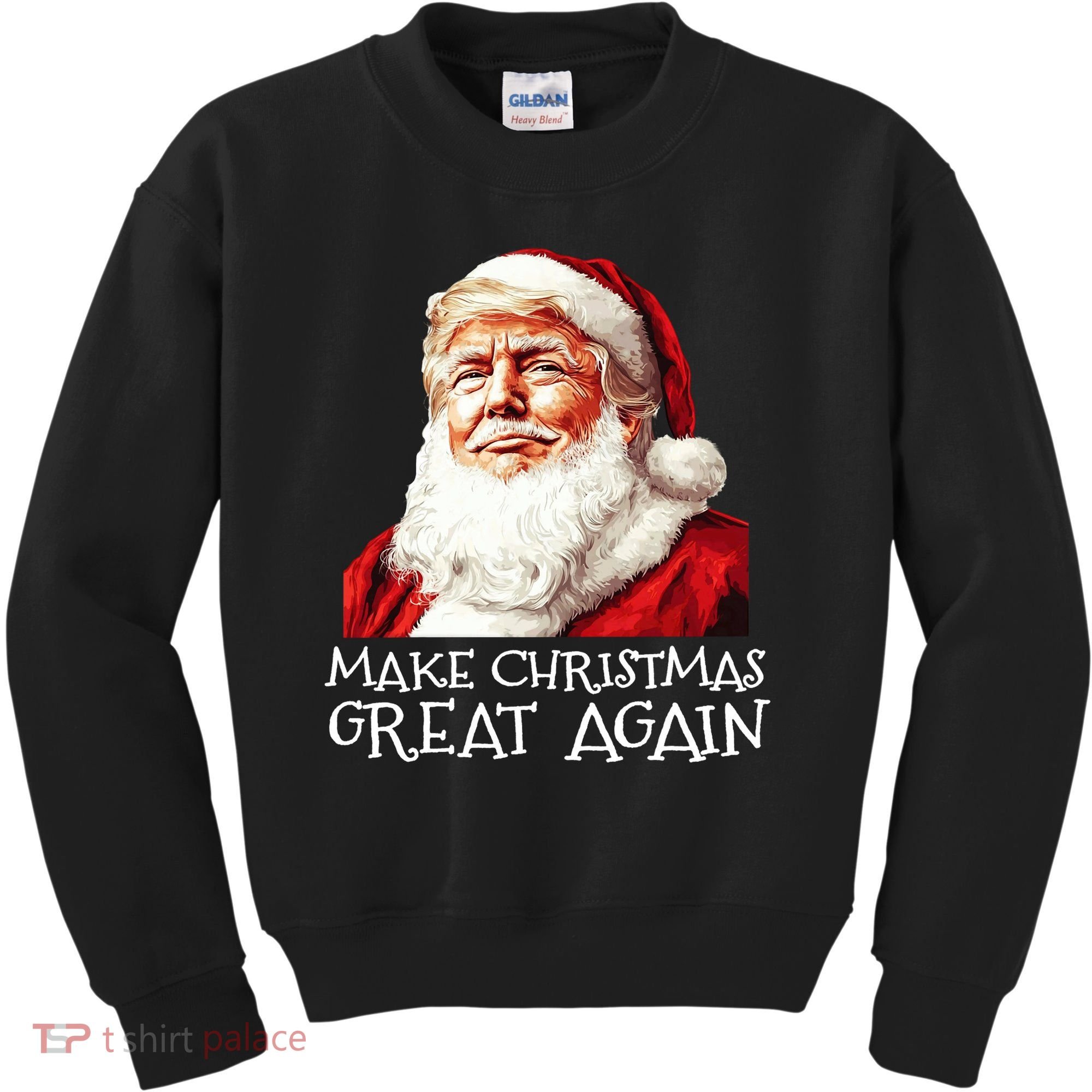 Make A Christmas Great Again Xmas President Trump Maga Santa Kids Sweatshirt